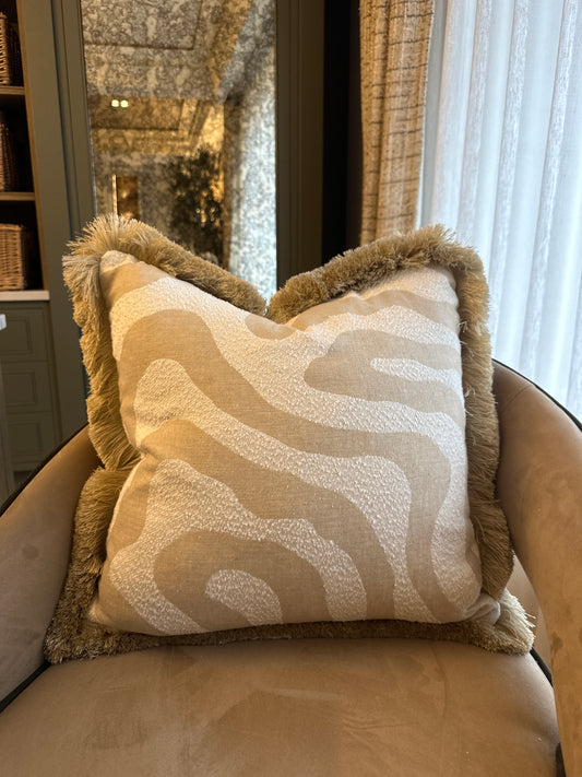 Mayfair cushion with Fringe Trimming