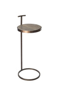 Bronze & Travertine Side Table