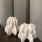 White 2 Piece Candle Holders