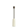 Yasilo Brown Bronze & Shiny Cream Candlestick in Medium