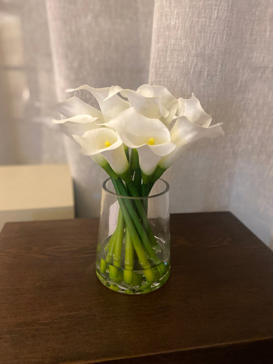 Lillies in Glass Vase