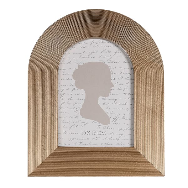 Arched Textured Gold Photo Frame
