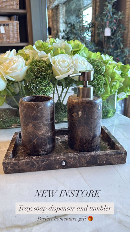 Deco Tray Brown Marble