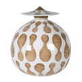 Brown and White Porcelain Painted Jar