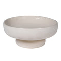 Cream Ceramic Footed Bowl