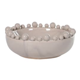 Decorative Cream Bobble Edged Bowl