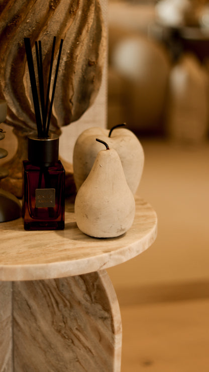 Grey Washed Apple and Pear Ornaments