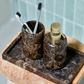 Deco Tray Brown Marble