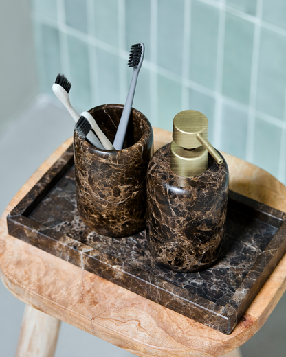 Deco Tray Brown Marble