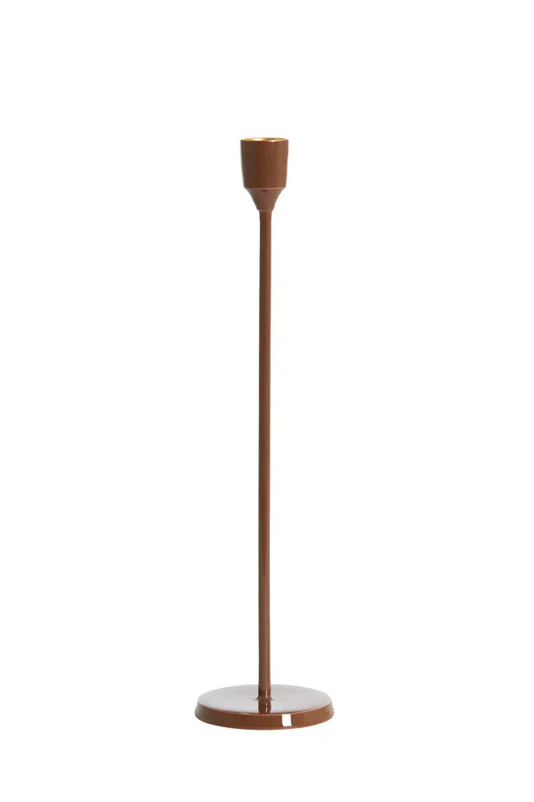 Slim Brown Candlestick in Large