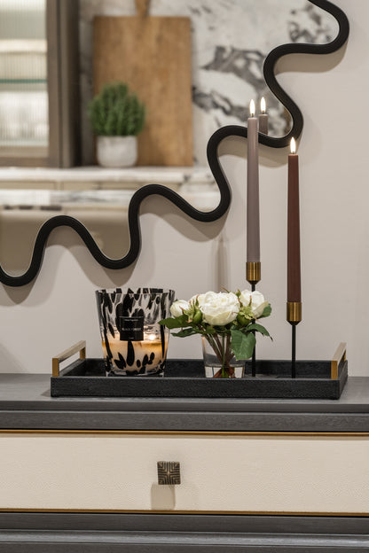 Black Forest Candle in speckle glass jar