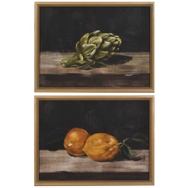 Set of Two Vintage Still Life Framed Wall Art Prints