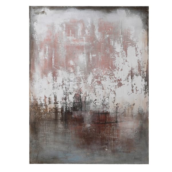 Blush Horizon Abstract Canvas