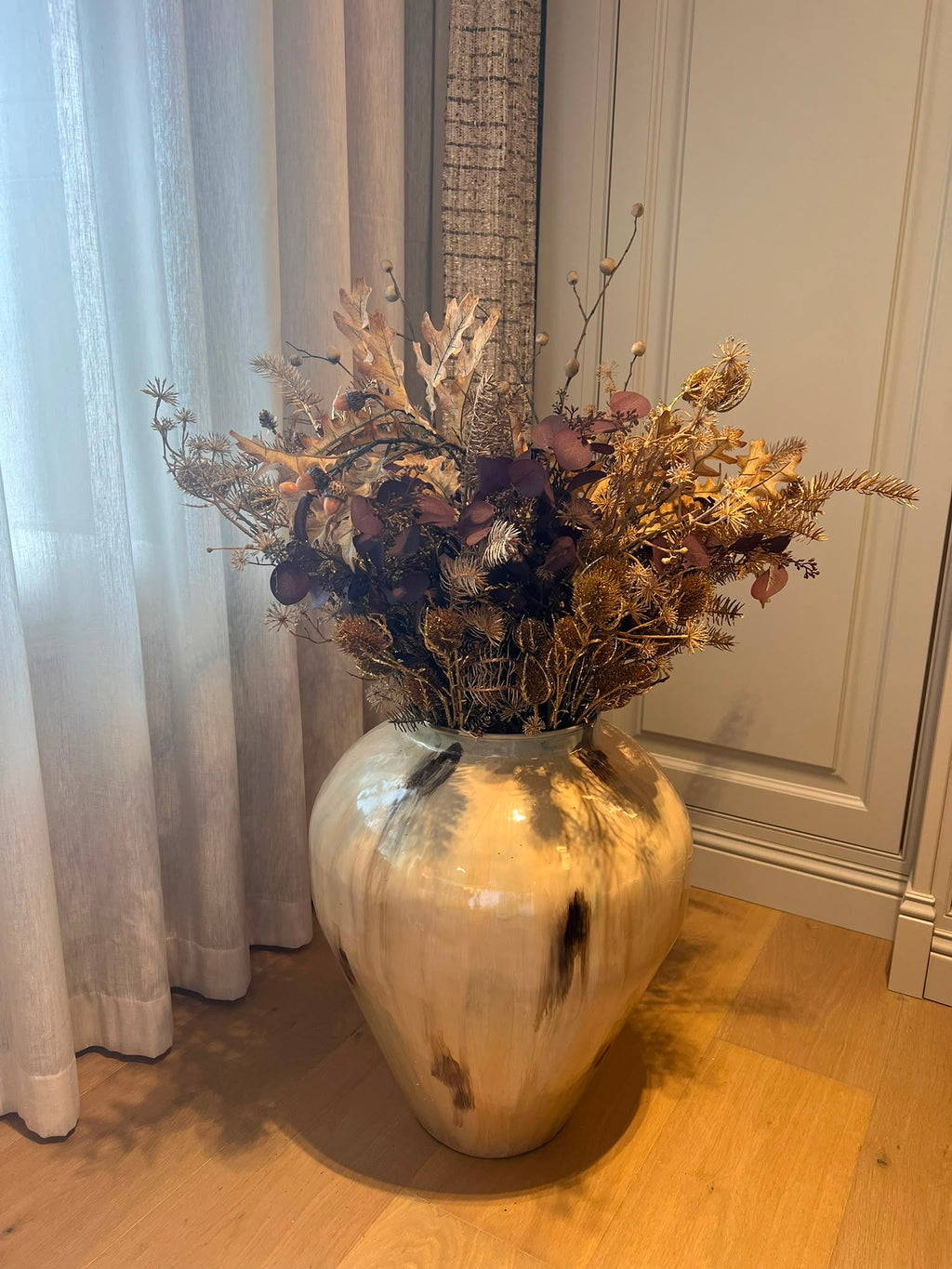 Bespoke Floral Arrangement with Eryngo, Pine & Dogwood