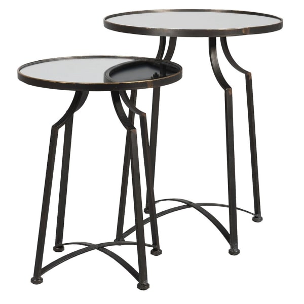 Orla Set of two Mirror Side Tables