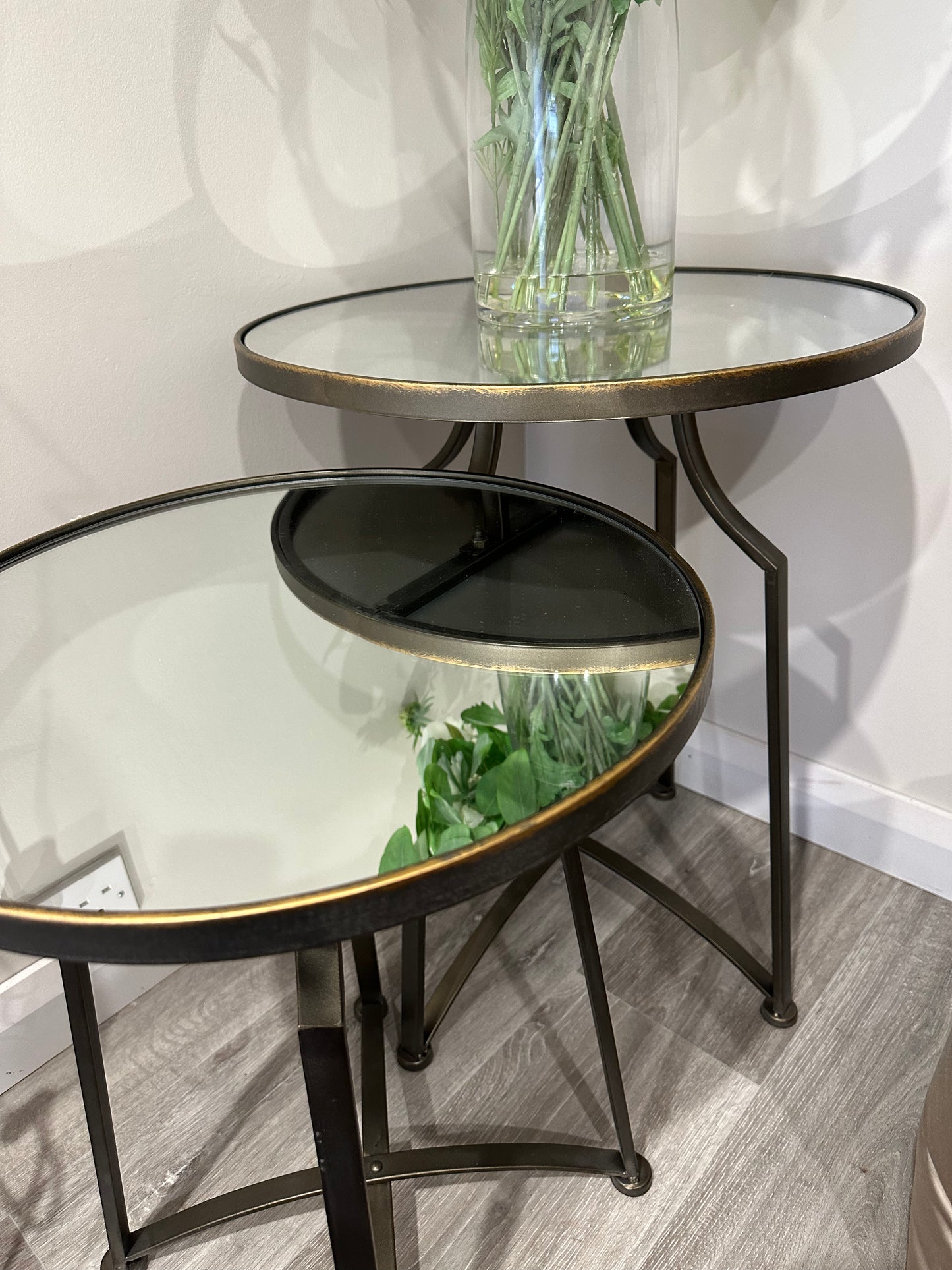 Orla Set of two Mirror Side Tables