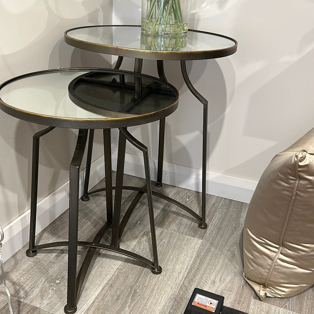 Orla Set of two Mirror Side Tables