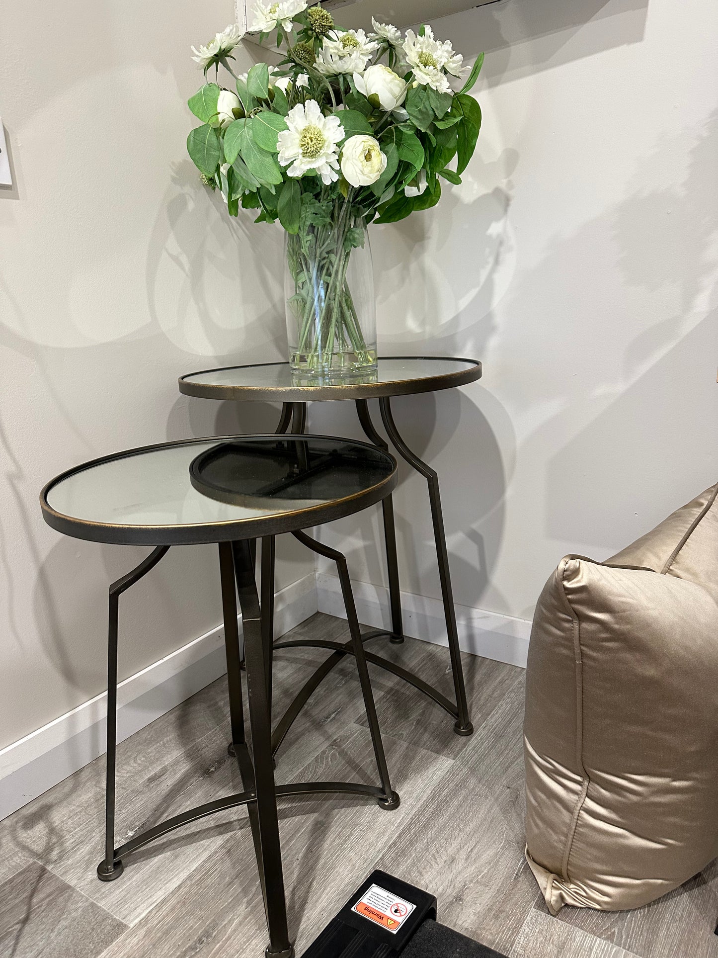 Orla Set of two Mirror Side Tables